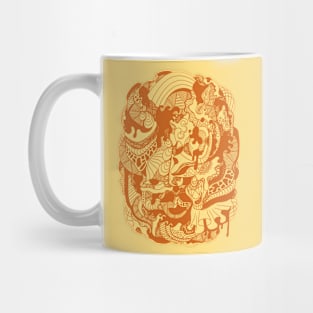 Terracotta Abstract Wave of Thoughts No 2 Mug